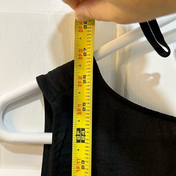 NWT Black Sleeveless Chiffon Blouse V-Neck Pullover Preppy Nightlife Witchy Sz M - Picture 5 of 7